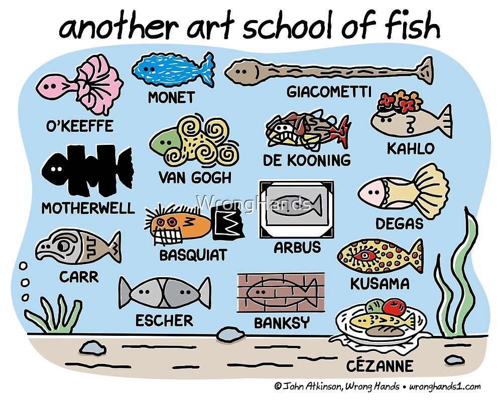 another art school of fish by WrongHands