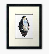 Hematite crystal chakra stone Framed Print