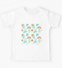 Elegance Seamless pattern with flowers, vector floral illustration in vintage style Kids Tee