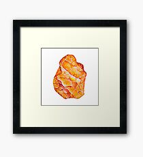 Orange Calcite Watercolor crystal gem Framed Print