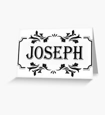 Frame Name Joseph Greeting Card