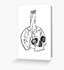 Skull Candle (gothic tattoo design) Greeting Card