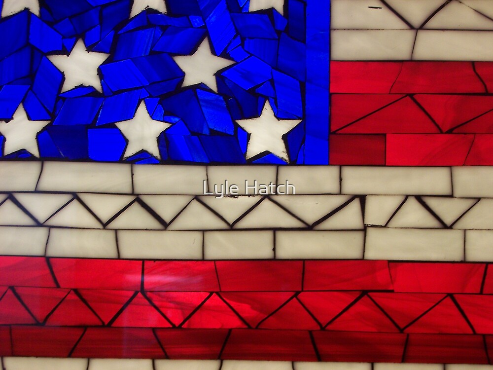 “Detail - American Flag Stained Glass” by Lyle Hatch | Redbubble