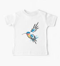 Watercolor blue hummingbird in flight. Baby Tee