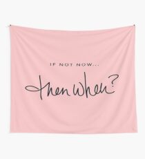 Quote in Pink and Black Wall Tapestry