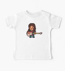Rock Battle Progressive Pixel Master Bass Guitar Player Baby Tee