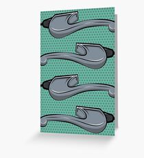 Break-handle retro bike - GREEN Greeting Card