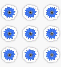 Small Sunlowers - Blue Sticker