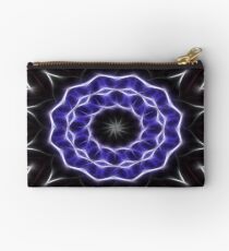 Blue Purple Black kaleidoscope Art 1 Studio Pouch