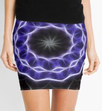 Blue Purple Black kaleidoscope Art 1 Mini Skirt