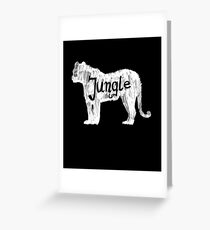 Jungle Tiger Hand Drawing Design Greeting Card