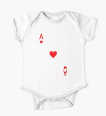 Ace of Hearts- Playing Card Design One Piece - Short Sleeve