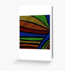 Rainbow Lines Abstract Art Greeting Card
