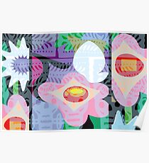 Mexico Floral Pattern Poster