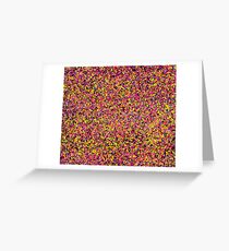 Colorful Rainbow Abstract Painting Dots Pink Black Lime Green Blue Orange Colors Greeting Card
