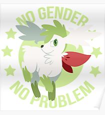 NO GENDER NO PROBLEM - Shaymin Sky Form Poster