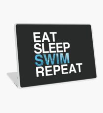 Eat Sleep Swim Repeat Laptop Skin