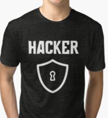 Cyber Security Hacking Fun T-shirt Tri-blend T-Shirt