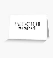 Monster from Frozen Bway Greeting Card
