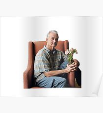 Bill Murray With Flowers Poster