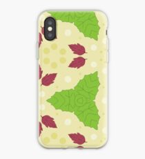 texture leaves pattern seamless colorful repeat pattern iPhone Case