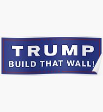 United States President Donald Trump Build That Wall! Poster