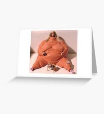 Obese Barbie Greeting Card