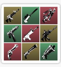 Simple design with different weapons Sticker