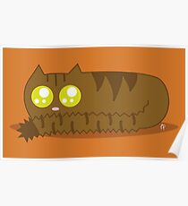 Brown Tabby Chibi Cat Poster