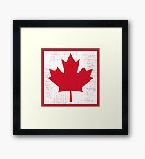 Vintage Canada Maple Leaf Framed Print