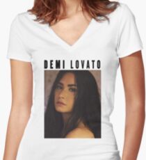 demi lovato Women's Fitted V-Neck T-Shirt