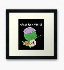 Crazy Rock Painter Framed Print
