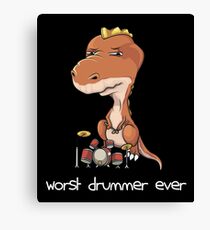 Wort Drummer Ever Canvas Print