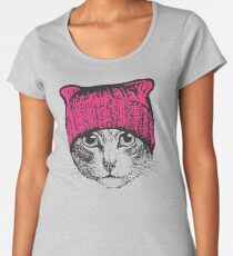 Pussyhat Protest Shirt - Women's March Pussycat Pink Hat Shirt Premium Scoop T-Shirt