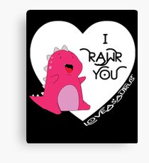 Loveasaurus Canvas Print