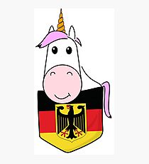 Unicorn girl kids german flag breast pocket Photographic Print