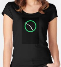 Green Clock Women's Fitted Scoop T-Shirt