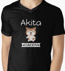 Akita Daddy Men's V-Neck T-Shirt