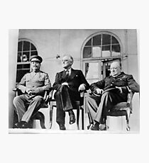 The Big Three - WW2 - Tehran Conference 1943 Photographic Print