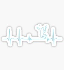 Heartbeat Badminton T-Shirt - Cool Funny Nerdy Badminton Player Coach Team Humor Statement Graphic Image Quote Tee Shirt Gift Sticker