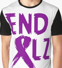 END ALZ Ribbon Alzheimers Awareness Graphic T-Shirt