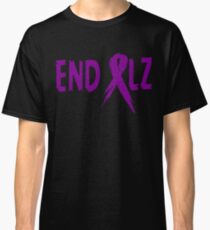 END ALZ Ribbon Alzheimers Awareness Classic T-Shirt