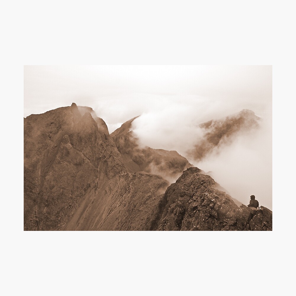 From Sgurr Mhic Choinnich Back to The Inaccessible Pinnacle, Skye Photographic Print