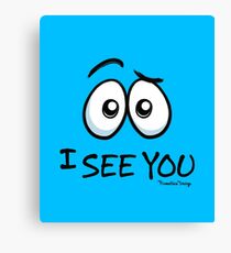 I See You - Cool Blue Canvas Print
