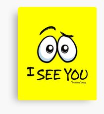 I See You - Electric Yellow Canvas Print