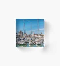 Yachts in the old port of La Rochelle Acrylic Block