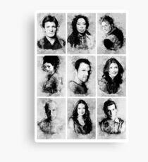 FF - Crew - Watercolor - B&W Canvas Print