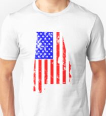 Alabama am 4. Juli Flaggen-T-Shirt Slim Fit T-Shirt