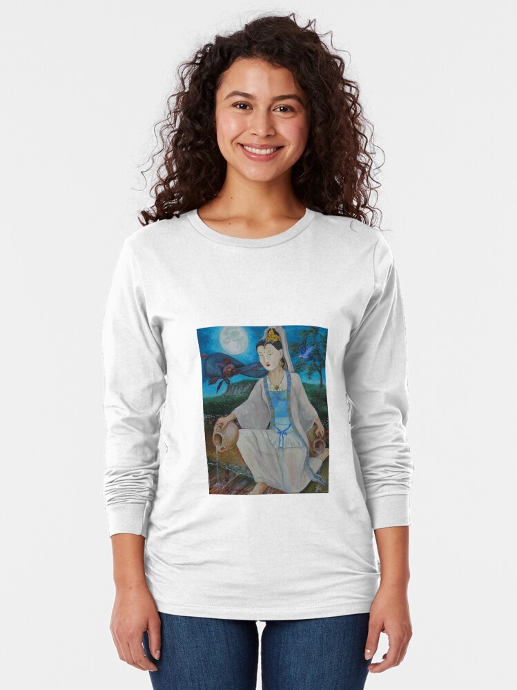 Alternate view of Quan Yin, Jewel In the Lotus Long Sleeve T-Shirt