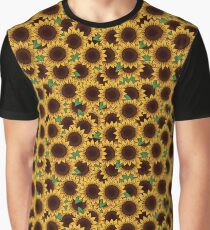 Sunflower Pattern Graphic T-Shirt